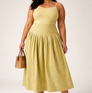 J. Crew Pintuck Mixy Dress In Khaki Size XL NWT